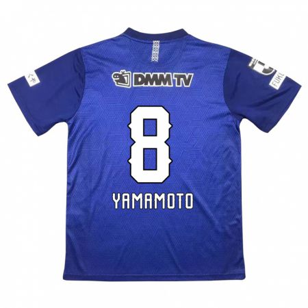 Kandiny Enfant Maillot Shunsuke Yamamoto #8 Bleu Foncé Tenues Domicile 2024/25 T-Shirt