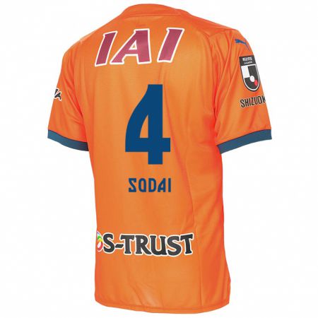 Kandiny Enfant Maillot Sodai Hasukawa #4 Bleu Orange Tenues Domicile 2024/25 T-Shirt