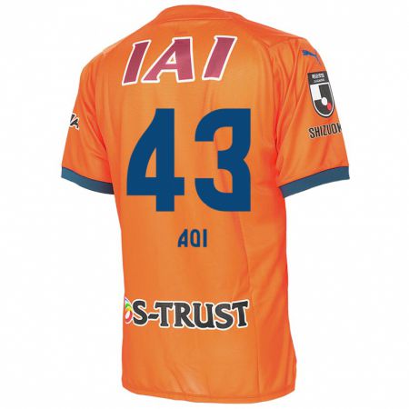 Kandiny Enfant Maillot Aoi Ando #43 Bleu Orange Tenues Domicile 2024/25 T-Shirt