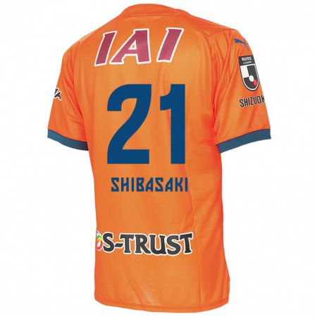 Kandiny Enfant Maillot Kaito Shibasaki #21 Bleu Orange Tenues Domicile 2024/25 T-Shirt