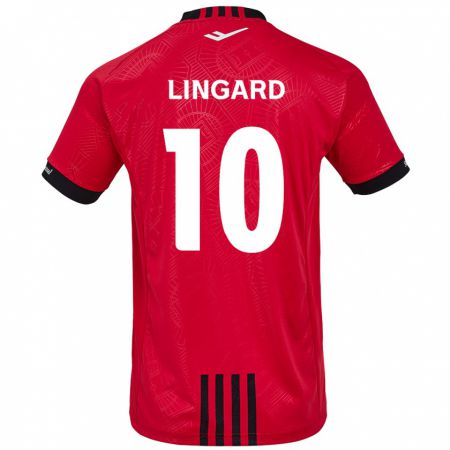 Kandiny Enfant Maillot Jesse Lingard #10 Rouge Noir Tenues Domicile 2024/25 T-Shirt