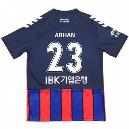 Kandiny Enfant Maillot Pratama Arhan #23 Bleu Rouge Tenues Domicile 2024/25 T-Shirt