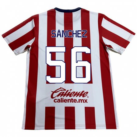 Kandiny Enfant Maillot Benjamín Sánchez #56 Rouge Blanc Tenues Domicile 2024/25 T-Shirt