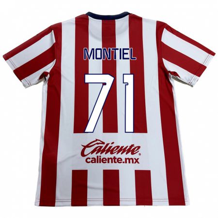 Kandiny Enfant Maillot Erick Montiel #71 Rouge Blanc Tenues Domicile 2024/25 T-Shirt