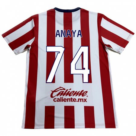 Kandiny Enfant Maillot Mario Anaya #74 Rouge Blanc Tenues Domicile 2024/25 T-Shirt