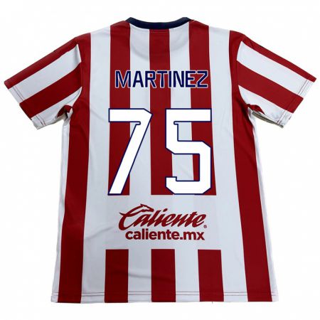 Kandiny Enfant Maillot Isaac Martínez #75 Rouge Blanc Tenues Domicile 2024/25 T-Shirt