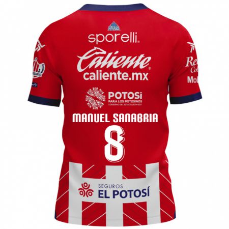 Kandiny Enfant Maillot Juan Manuel Sanabria #8 Rouge Blanc Tenues Domicile 2024/25 T-Shirt