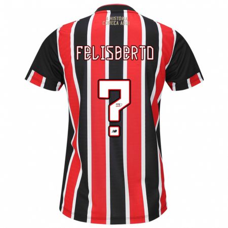 Kandiny Enfant Maillot Igor Felisberto #0 Noir Rouge Blanc Tenues Extérieur 2024/25 T-Shirt