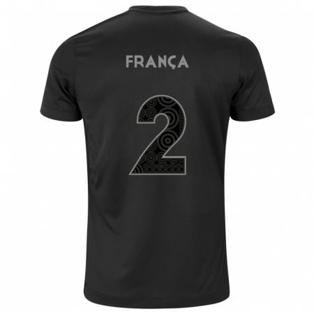 Kandiny Enfant Maillot Matheus França #2 Noir Tenues Extérieur 2024/25 T-Shirt