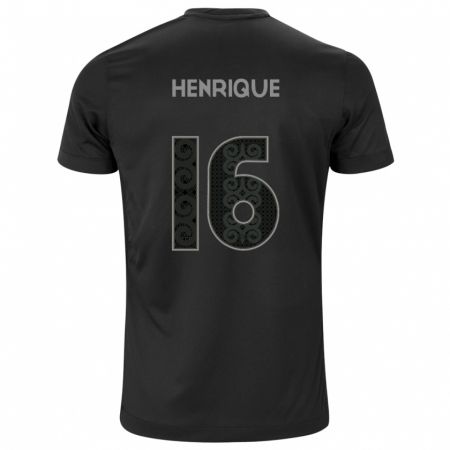 Kandiny Enfant Maillot Pedro Henrique #16 Noir Tenues Extérieur 2024/25 T-Shirt