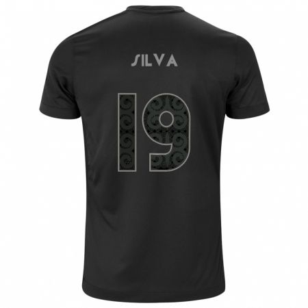 Kandiny Enfant Maillot Gustavo Silva #19 Noir Tenues Extérieur 2024/25 T-Shirt