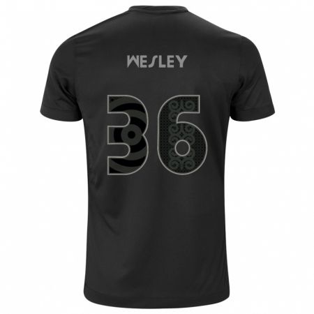 Kandiny Enfant Maillot Wesley #36 Noir Tenues Extérieur 2024/25 T-Shirt