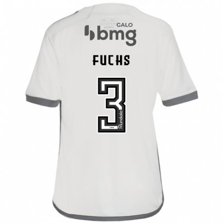 Kandiny Enfant Maillot Bruno Fuchs #3 Blanc Cassé Tenues Extérieur 2024/25 T-Shirt