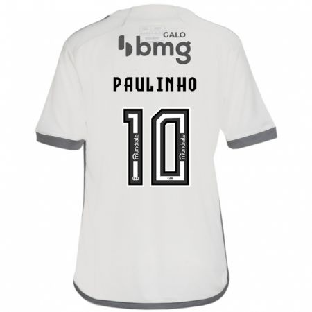 Kandiny Enfant Maillot Paulinho #10 Blanc Cassé Tenues Extérieur 2024/25 T-Shirt