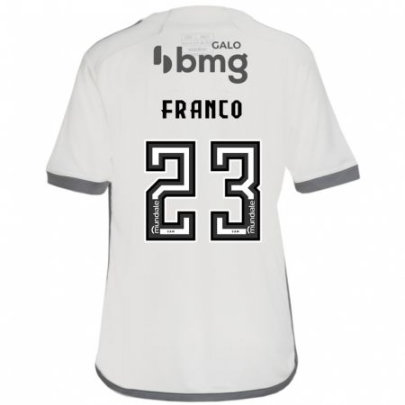 Kandiny Enfant Maillot Alan Franco #23 Blanc Cassé Tenues Extérieur 2024/25 T-Shirt