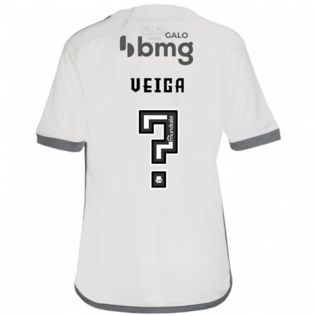 Kandiny Enfant Maillot Gustavo Veiga #0 Blanc Cassé Tenues Extérieur 2024/25 T-Shirt