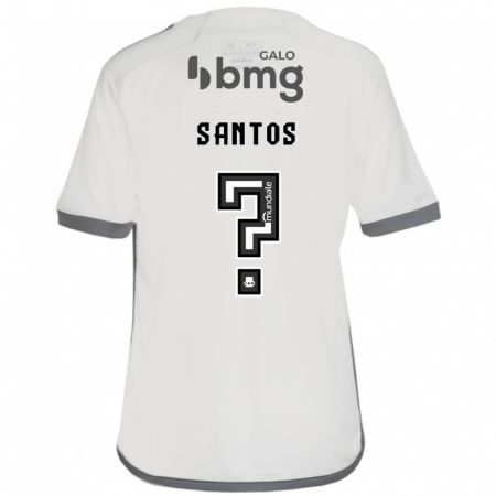 Kandiny Enfant Maillot Léo Santos #0 Blanc Cassé Tenues Extérieur 2024/25 T-Shirt