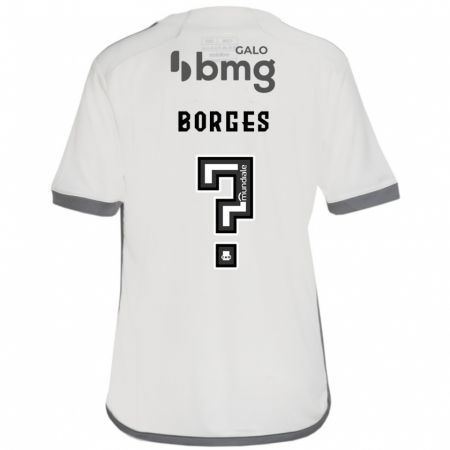 Kandiny Enfant Maillot Léo Borges #0 Blanc Cassé Tenues Extérieur 2024/25 T-Shirt