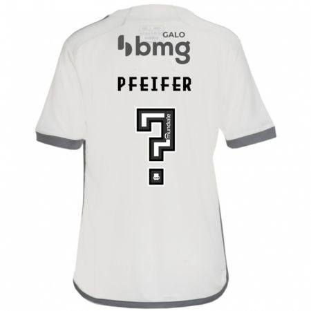 Kandiny Enfant Maillot Gabriel Pfeifer #0 Blanc Cassé Tenues Extérieur 2024/25 T-Shirt