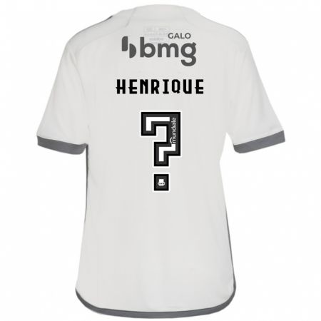 Kandiny Enfant Maillot Bruno Henrique #0 Blanc Cassé Tenues Extérieur 2024/25 T-Shirt