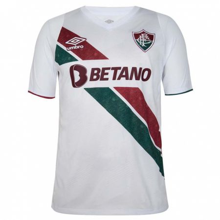 Kandiny Enfant Maillot Felipinho #0 Blanc Vert Bordeaux Tenues Extérieur 2024/25 T-Shirt