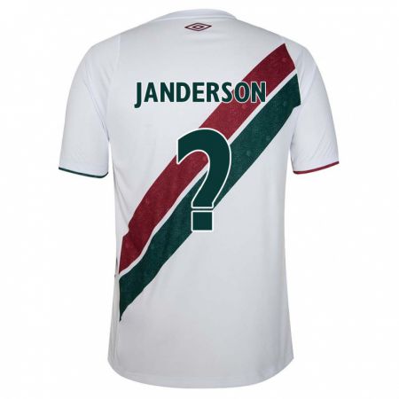 Kandiny Enfant Maillot Janderson #0 Blanc Vert Bordeaux Tenues Extérieur 2024/25 T-Shirt