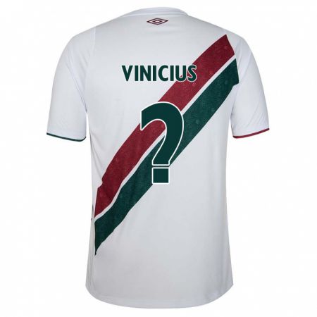 Kandiny Enfant Maillot Vinicius #0 Blanc Vert Bordeaux Tenues Extérieur 2024/25 T-Shirt