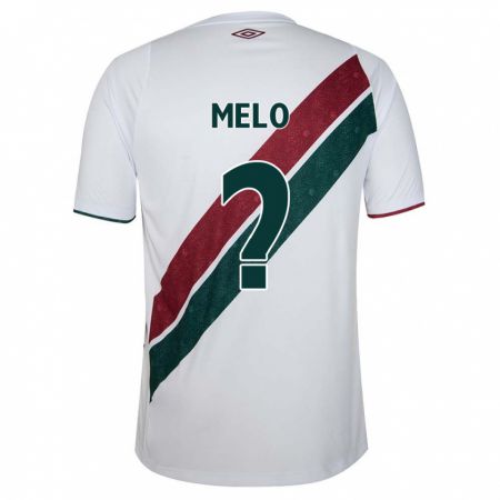 Kandiny Enfant Maillot Davi Melo #0 Blanc Vert Bordeaux Tenues Extérieur 2024/25 T-Shirt