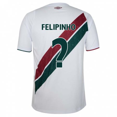 Kandiny Enfant Maillot Felipinho #0 Blanc Vert Bordeaux Tenues Extérieur 2024/25 T-Shirt