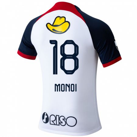 Kandiny Enfant Maillot Jigen Monoi #18 Blanc Bleu Rouge Tenues Extérieur 2024/25 T-Shirt