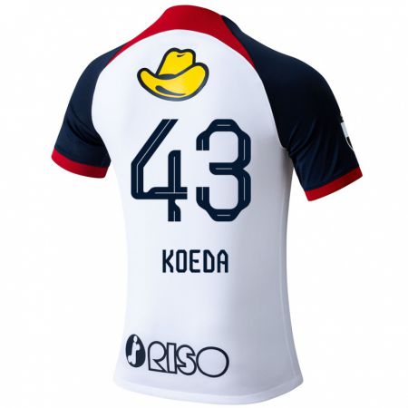 Kandiny Enfant Maillot Gemma Koeda #43 Blanc Bleu Rouge Tenues Extérieur 2024/25 T-Shirt