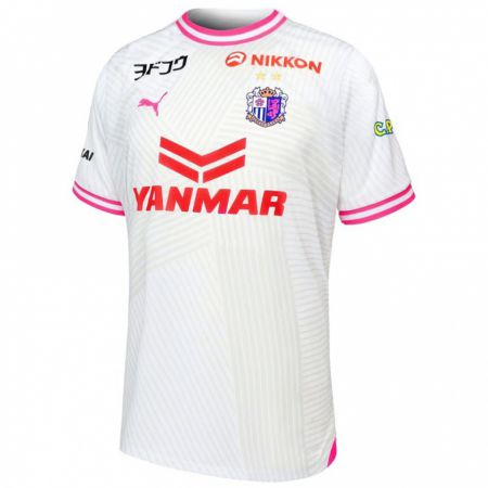 Kandiny Enfant Maillot Jordy Croux #11 Blanc Rose Tenues Extérieur 2024/25 T-Shirt