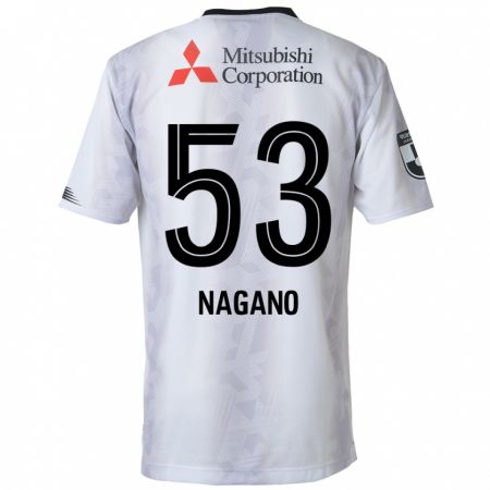 Kandiny Enfant Maillot Shuto Nagano #53 Blanc Noir Tenues Extérieur 2024/25 T-Shirt