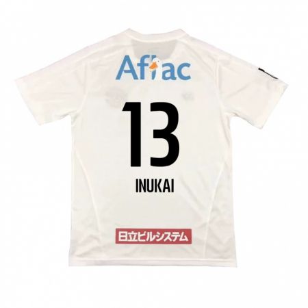 Kandiny Enfant Maillot Tomoya Inukai #13 Blanc Noir Tenues Extérieur 2024/25 T-Shirt