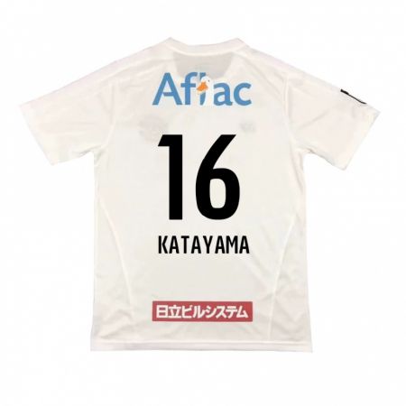 Kandiny Enfant Maillot Eiichi Katayama #16 Blanc Noir Tenues Extérieur 2024/25 T-Shirt