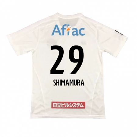 Kandiny Enfant Maillot Takuya Shimamura #29 Blanc Noir Tenues Extérieur 2024/25 T-Shirt