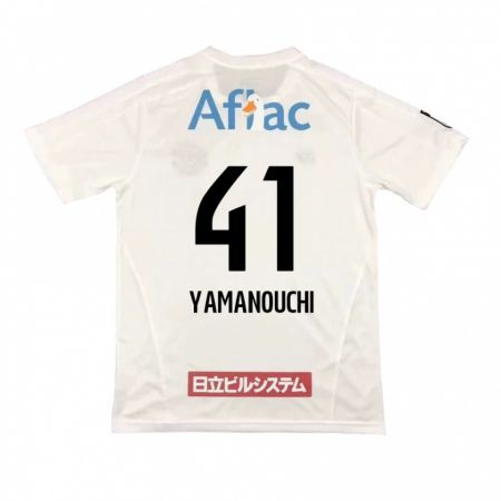 Kandiny Enfant Maillot Yusei Yamanouchi #41 Blanc Noir Tenues Extérieur 2024/25 T-Shirt