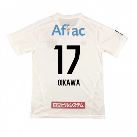 Kandiny Enfant Maillot Koki Oikawa #17 Blanc Noir Tenues Extérieur 2024/25 T-Shirt