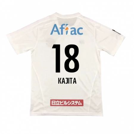 Kandiny Enfant Maillot Kento Kajita #18 Blanc Noir Tenues Extérieur 2024/25 T-Shirt