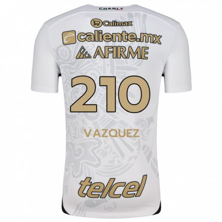 Kandiny Enfant Maillot Daniel Vázquez #210 Blanc Noir Tenues Extérieur 2024/25 T-Shirt