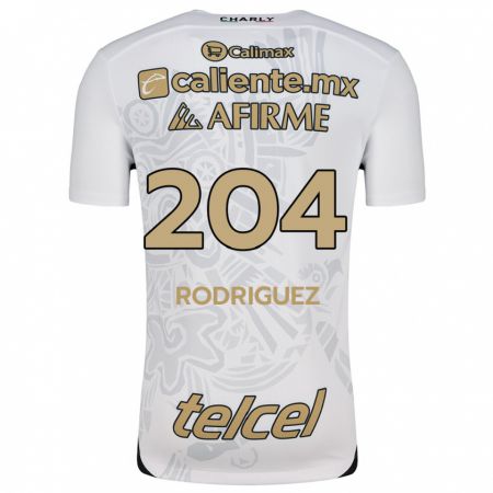 Kandiny Enfant Maillot Jesús Rodríguez #204 Blanc Noir Tenues Extérieur 2024/25 T-Shirt