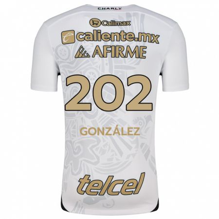 Kandiny Enfant Maillot Joban González #202 Blanc Noir Tenues Extérieur 2024/25 T-Shirt