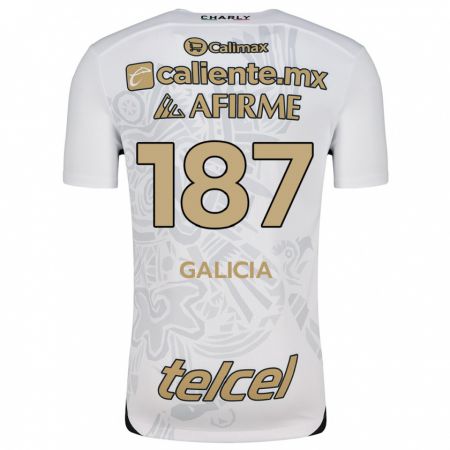 Kandiny Enfant Maillot Carlos Galicia #187 Blanc Noir Tenues Extérieur 2024/25 T-Shirt