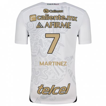 Kandiny Enfant Maillot Alejandro Martínez #7 Blanc Noir Tenues Extérieur 2024/25 T-Shirt