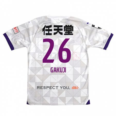 Kandiny Enfant Maillot Gakuji Ota #26 Blanc Violet Tenues Extérieur 2024/25 T-Shirt