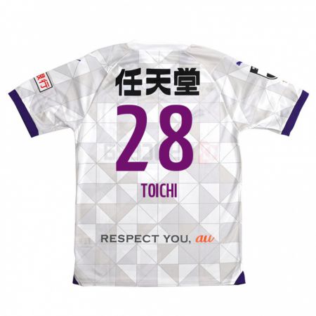 Kandiny Enfant Maillot Toichi Suzuki #28 Blanc Violet Tenues Extérieur 2024/25 T-Shirt