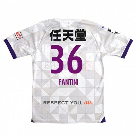 Kandiny Enfant Maillot Akira Fantini #36 Blanc Violet Tenues Extérieur 2024/25 T-Shirt