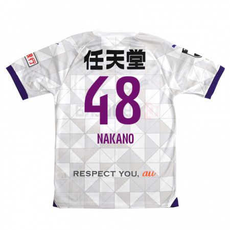 Kandiny Enfant Maillot Ryuma Nakano #48 Blanc Violet Tenues Extérieur 2024/25 T-Shirt