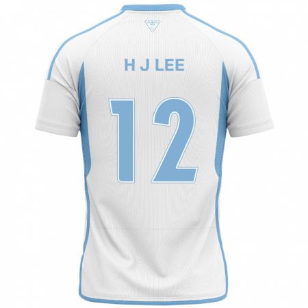 Kandiny Enfant Maillot Jae-Hyung Lee #12 Blanc Bleu Tenues Extérieur 2024/25 T-Shirt