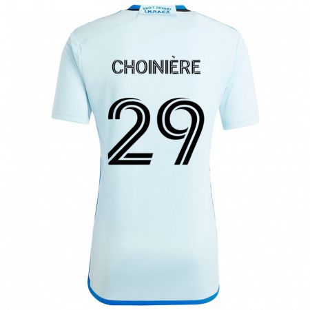 Kandiny Enfant Maillot Mathieu Choinière #29 Glace Bleue Tenues Extérieur 2024/25 T-Shirt